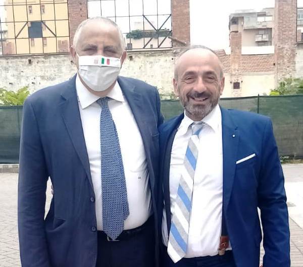 da destra, Roberto Lagalla con Paolo Battaglia La Terra Borgese